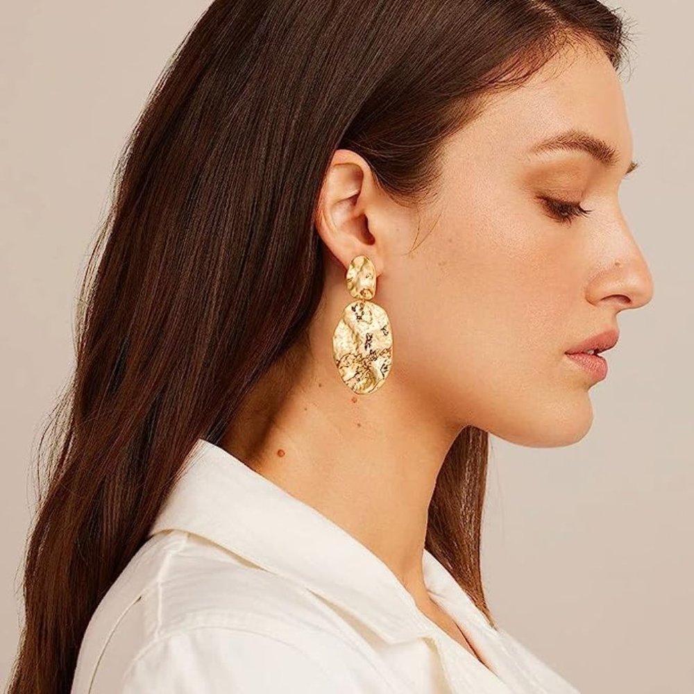 Magical Gold Statement Earrings View 5